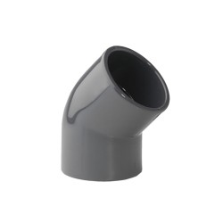 Codo 45º PVC ENCOLAR hembra-hembra