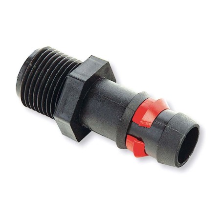 Unión goteo rosca macho con anillo